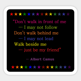 Quotes By Famous People - Albert Camus Sticker